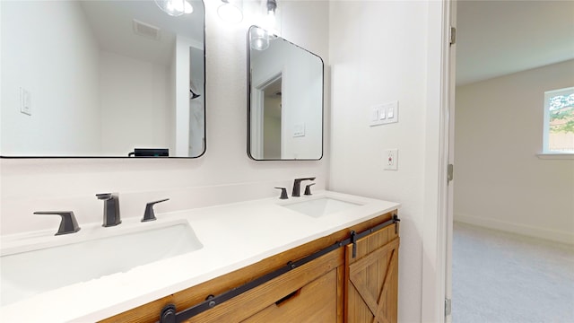 bathroom featuring vanity