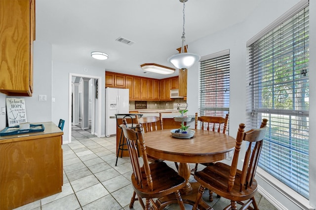 view of tiled dining room