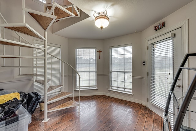 entryway featuring dark hardwood / wood-style floors