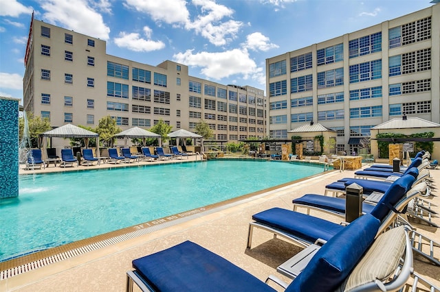 view of pool with a patio