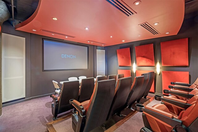 2600 W 7th St Unit 2746, Fort Worth, TX 76107 - carpeted cinema with recessed lighting