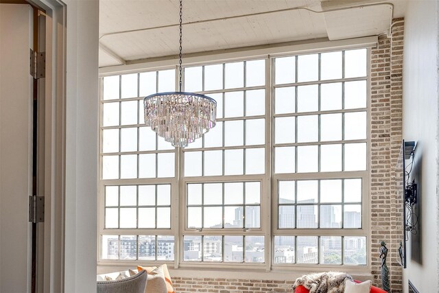 2600 W 7th St Unit 2746, Fort Worth, TX 76107 - detailed view of brick wall and a chandelier