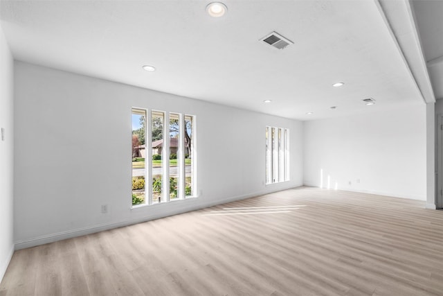 empty room featuring light hardwood / wood-style floors