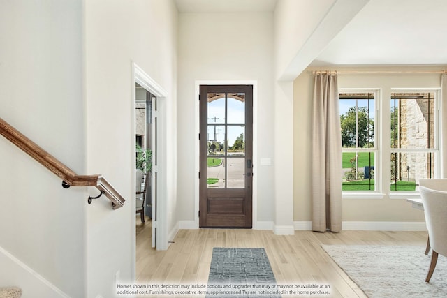 entryway featuring light wood-type flooring