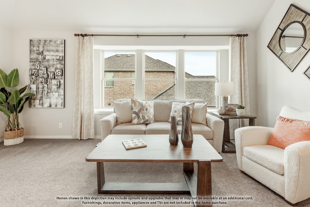 view of carpeted living room