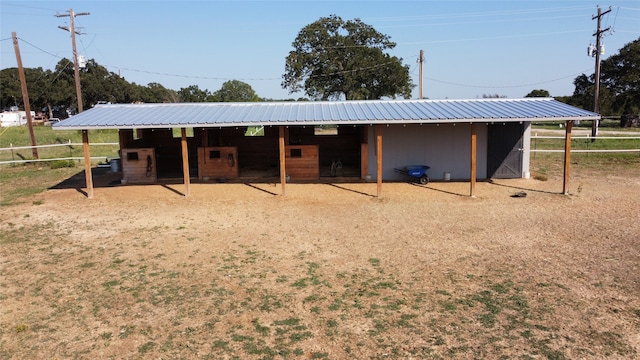 view of horse barn