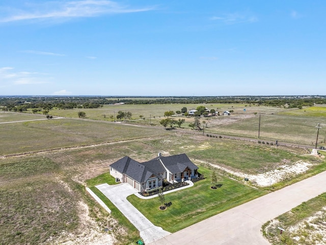 drone / aerial view featuring a rural view