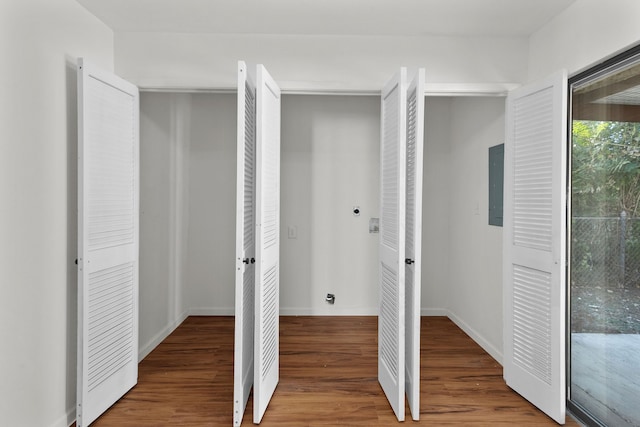 closet with electric panel