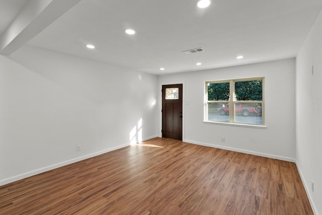 foyer with hardwood / wood-style floors