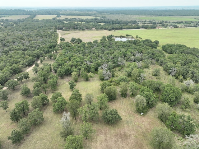 drone / aerial view featuring a rural view