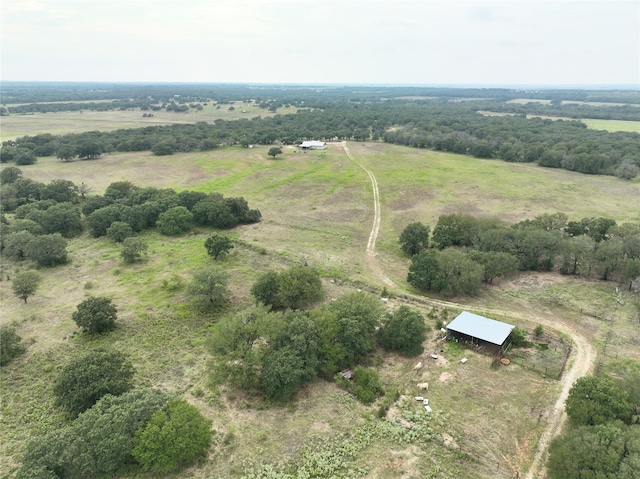 drone / aerial view featuring a rural view