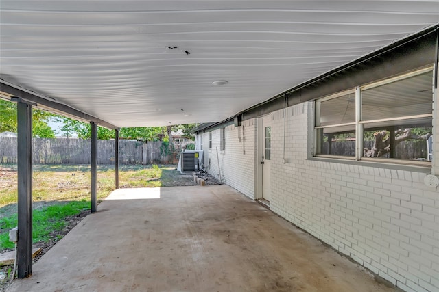 view of patio featuring central air condition unit