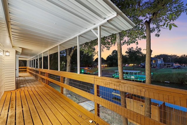 view of deck at dusk