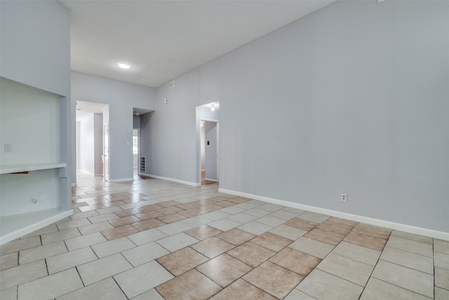 view of tiled spare room