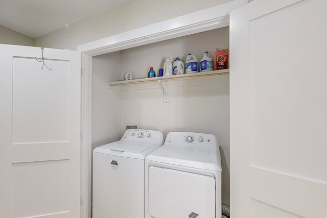 laundry area featuring separate washer and dryer