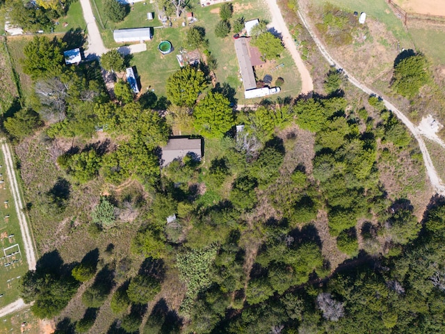 aerial view with a rural view