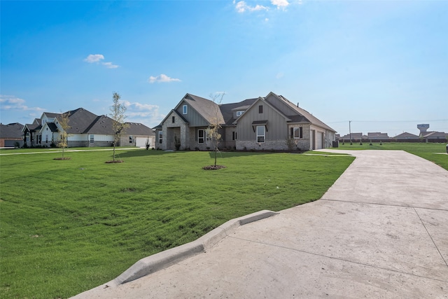 view of front of house with a front yard