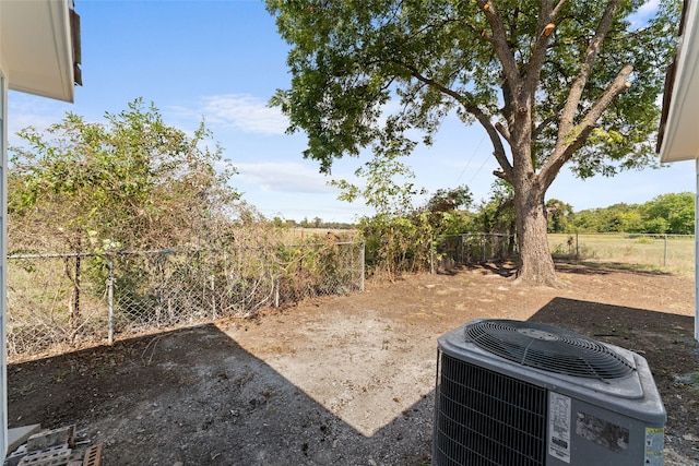 view of yard with cooling unit