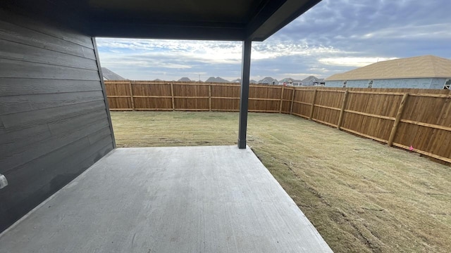 view of yard with a patio