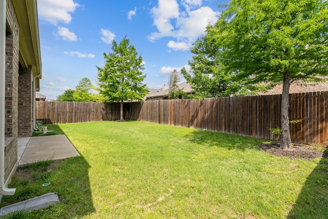 view of yard with a patio