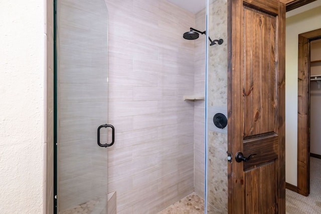 bathroom with walk in shower