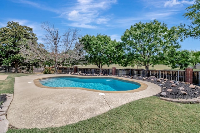 view of pool featuring a patio area