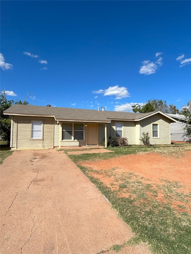 view of ranch-style home