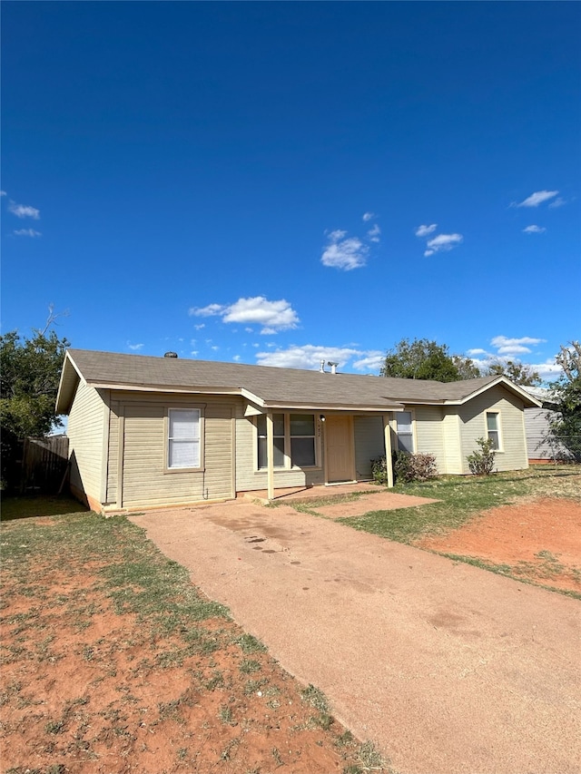 view of ranch-style home