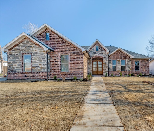 view of front of property featuring french doors