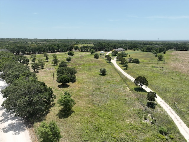 aerial view featuring a rural view