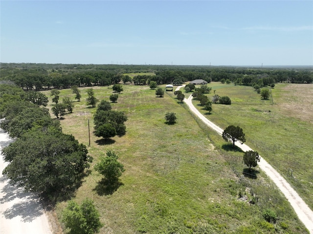 bird's eye view with a rural view