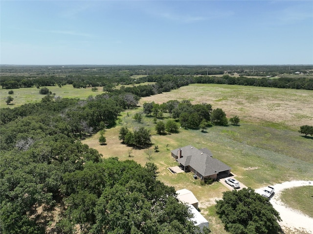 bird's eye view with a rural view