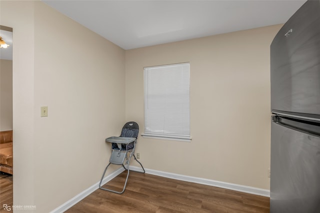 interior space with hardwood / wood-style flooring