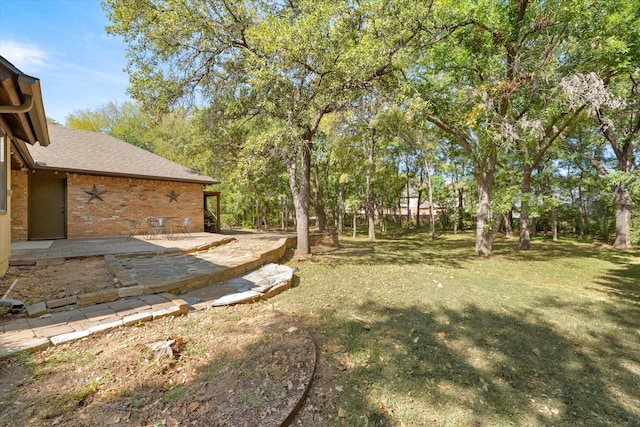 view of yard featuring a patio