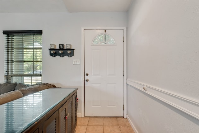 view of tiled foyer