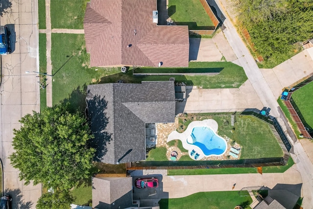 8829 Denver St, Rowlett, TX 75088 - drone / aerial view of a pool area