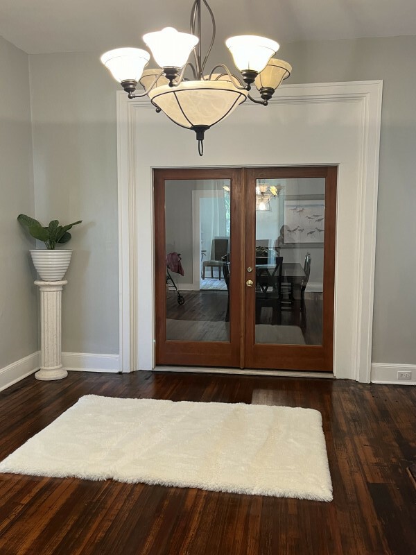 interior space with french doors