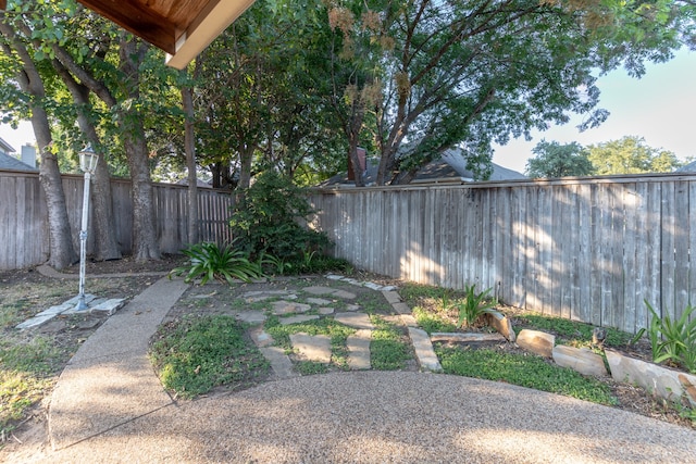 view of yard with a patio area