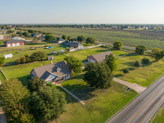 aerial view featuring a rural view