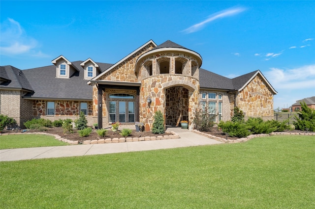 view of front of house with a front yard