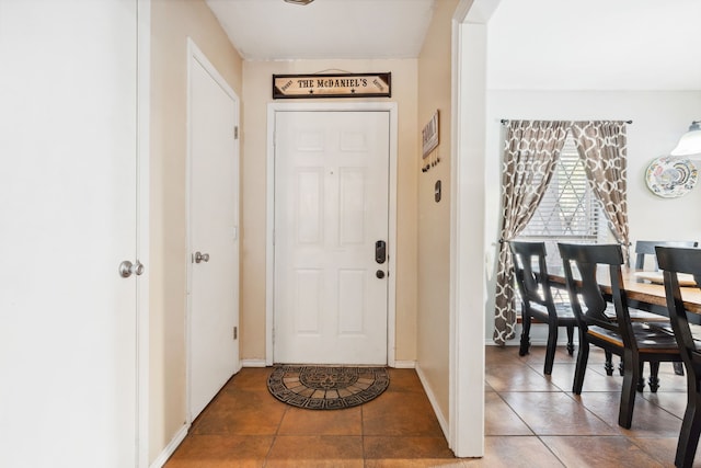 view of tiled entrance foyer