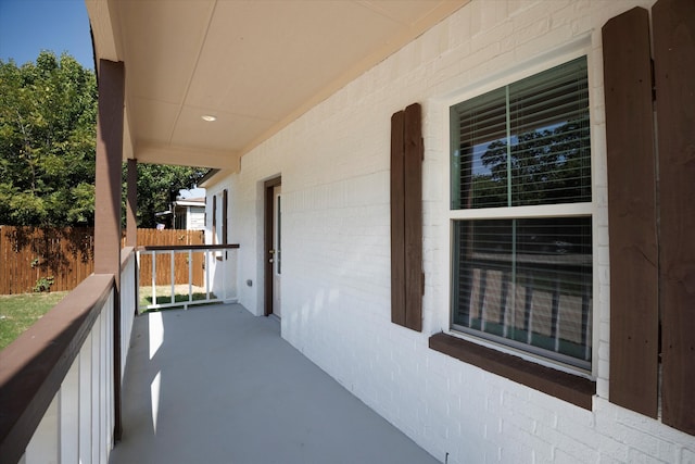 view of balcony