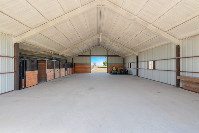 view of horse barn