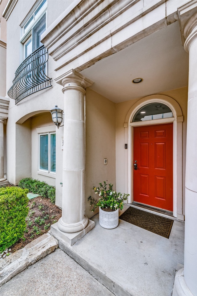 view of doorway to property