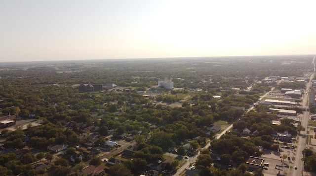 view of aerial view at dusk