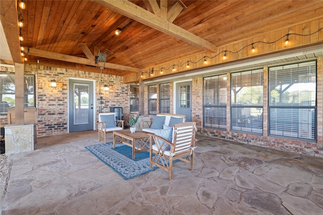 view of patio with an outdoor living space