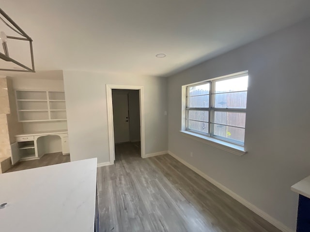 interior space featuring hardwood / wood-style floors