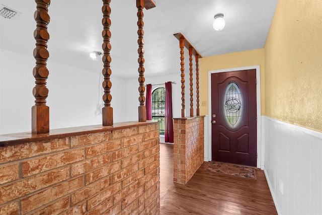 entryway featuring wood-type flooring