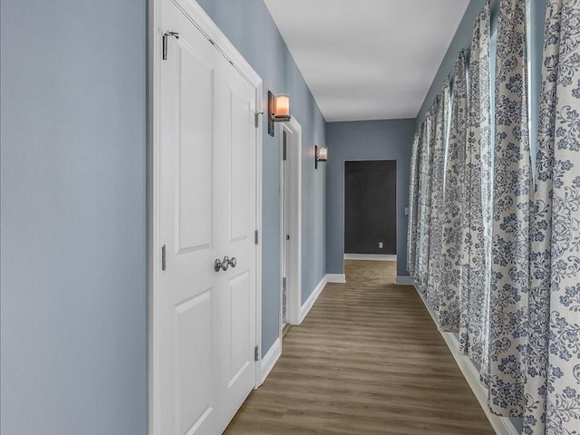 hallway featuring hardwood / wood-style floors