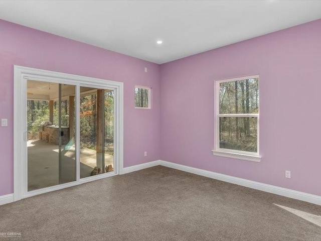 view of carpeted empty room